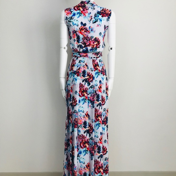 MARY KATRANTZOU Violet floral sleeveless dress - Picture 2 of 6